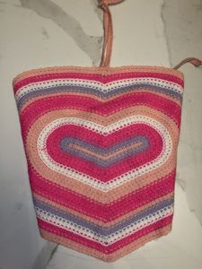 Crochet Heart Crop Top