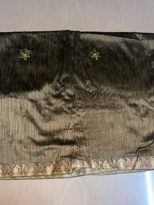 Embroidered Silk Saree