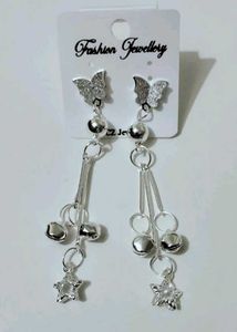 Sparkling Butterfly &amp; Star Dangle Earrings