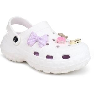 White Clogs with Charms