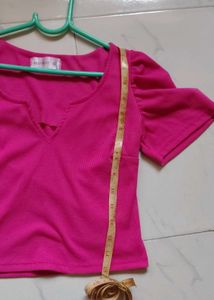 Vibrant Pink Puff Sleeve Top
