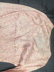 Rio, Pink Floral Smocked Puff Sleeve Top