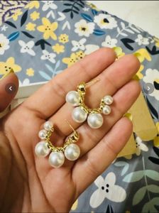 Pearl Hoop Earrings - Elegant &amp; Chic