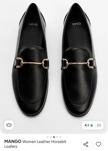 Mango Women Leather Horsebit Loafers