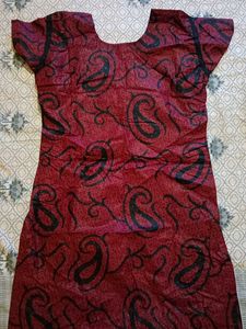 Embellished Maroon Kurta