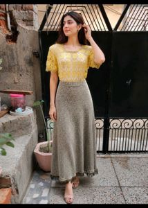 Elegant Printed Maxi Skirt