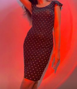 Chic Polka Dot Bodycon Dress
