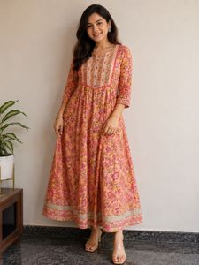 Beautiful Floral Print Kurta