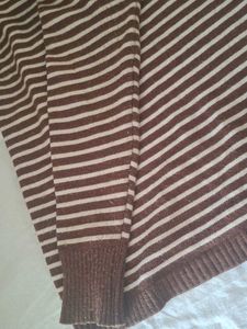Chic Striped Knit Dress with Unique Pocket Detail