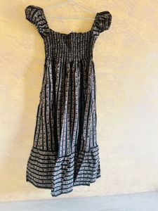 Off-Shoulder Printed Maxi Dress