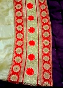 Elegant Orange &amp; Gold Lehenga Choli