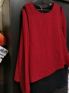 Chic Red &amp; Black Top