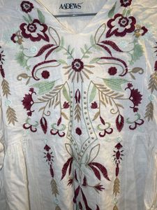 Embroidered Cotton Kurta