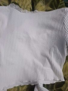 High Waisted Flare Jeans with white top