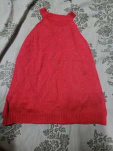 Sparkly Red Sleeveless Top