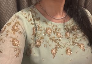 Mint Green Sequined Lehenga Set