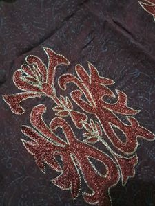 Elegant Embroidered Maroon suit