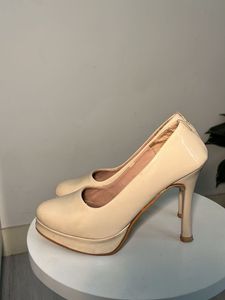 Cream Platform Stiletto Heels