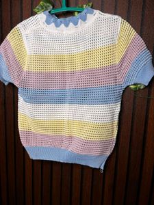 Colorful Striped Knit Top