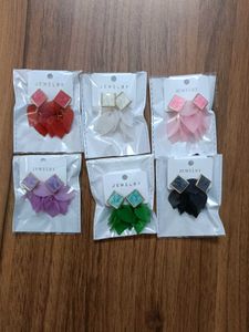 Elegant Petal Drop Earrings pack of 6