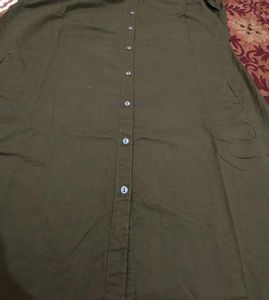 MAX Olive Green Shirt Dress