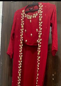 Elegant Red Ethnic Kurta Set