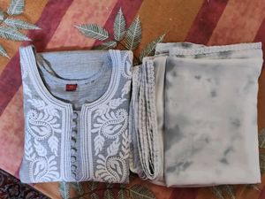 Chikankari Kurta with Dupatta