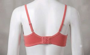 Coral Cotton Bra