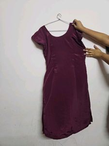 Mysore Silk Trending PurpleKurta With cotton linin