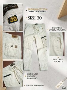 Esquire Premium Cotton Cargo Joggers