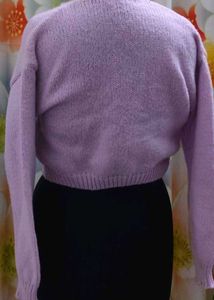 Lavender Knit Cardigan