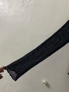 H&amp;M Sheer Black Long Sleeve Top