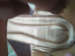 Stylish Tan Flats with Strap