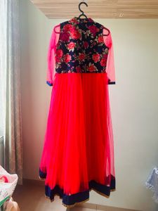 Elegant Floral Anarkali Gown