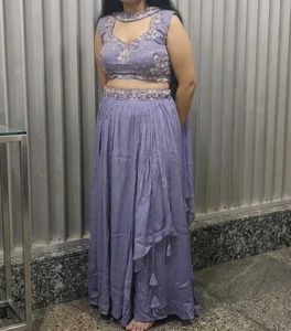 Lilac Handwork Lehenga Choli Set