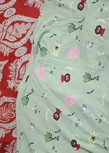 Cartoon Print Twist-Knot T-Shirt