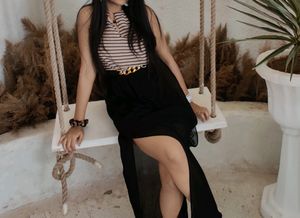 Double Slit Long Dress