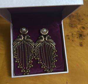 Elegant Peacock Dangle Earrings