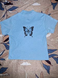 Cute Butterfly Crop Top