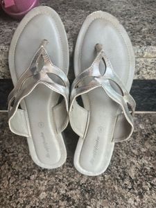 Comfy Silver Flip-Flops