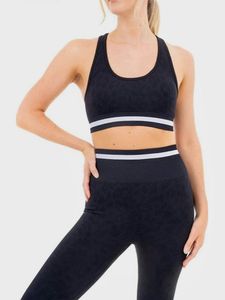Black Leopard Print Activewear Set
