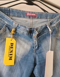 Women's Blue Cargo Jeans