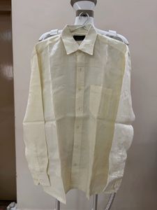 Men's Beige Linen Shirt