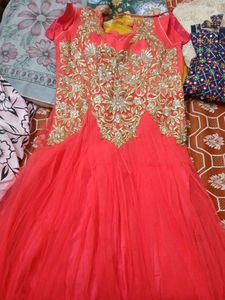 Elegant Red Ethnic Gown