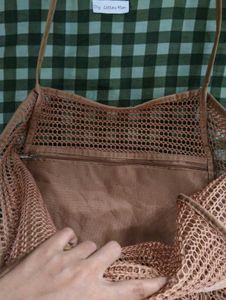 Summer Beach Stylish Mesh Woven Tote Bag
