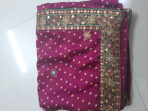 Silk Bandhani Saree