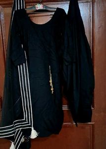 Elegant Black Kurta salwar  with Dupatta