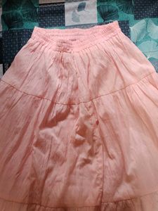 Pink maxi skirt