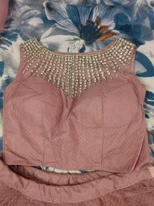 Designer Pink Lehenga Choli with Dupatta
