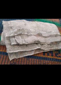 Elegant White Embellished Dupatta, fix rate